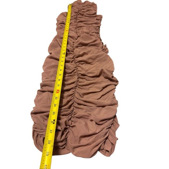 House of CB Bodycon ruched high neck mesh dress - EUC - Picture 2 of 6